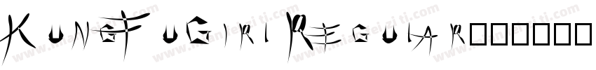 KungFuGirl Regular字体转换